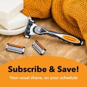 BIC Flex 5 Mens Refillable Razors, 5-Blades, 1 Handle, 12 Cartridges