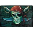 thumbnail image 3 of FREEAM Pirate Skull Non Slip Area Rug for Living Dinning Room Bedroom Kitchen, 4' x 6'(48 x 72 Inch), Sugar Skull Nursery Rug Floor Carpet Yoga Mat, 3 of 6