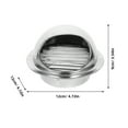 thumbnail image 2 of UPOUART 304 Stainless Steel Wall Mounted Exhaust Vent Cap Weather Resistant Ventilation Cover, 2 of 8