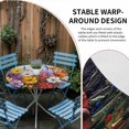 thumbnail image 2 of Vintage Wildflowers Round Tablecloth for 36-44 Inch Tables,Fitted Table Cover with Elastic Edge,Rustic Oil Painted Abstract Botanical Waterproof Outdoor Table Cloth Protector for Patio Garden Dinner, 2 of 9
