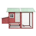 thumbnail image 2 of vidaXL Chicken Cage Red 170x81x110 cm Solid Pine & Fir Wood, 2 of 5