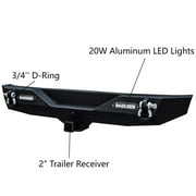 Vijay Textured Rear Bumper Compatible With 2007-2017 Jeep Wrangler JK/JKU with LED Lights