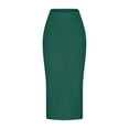 thumbnail image 3 of Mrat Cover Up Skirts Fashion Women Casual Comfortable Wrap Buttocks Mid-Calf Skirt Pleated Skirt S-195 Green XL, 3 of 5