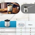 thumbnail image 5 of Alpine Cuisine Stainless Steel Coffee Warmer, 22oz with Ergonomic Hanging Handle - Turkish and Greek Coffee Maker, Butter Warmer, and Milk Pot for Home & Cafe Heating and Melting, 5 of 7