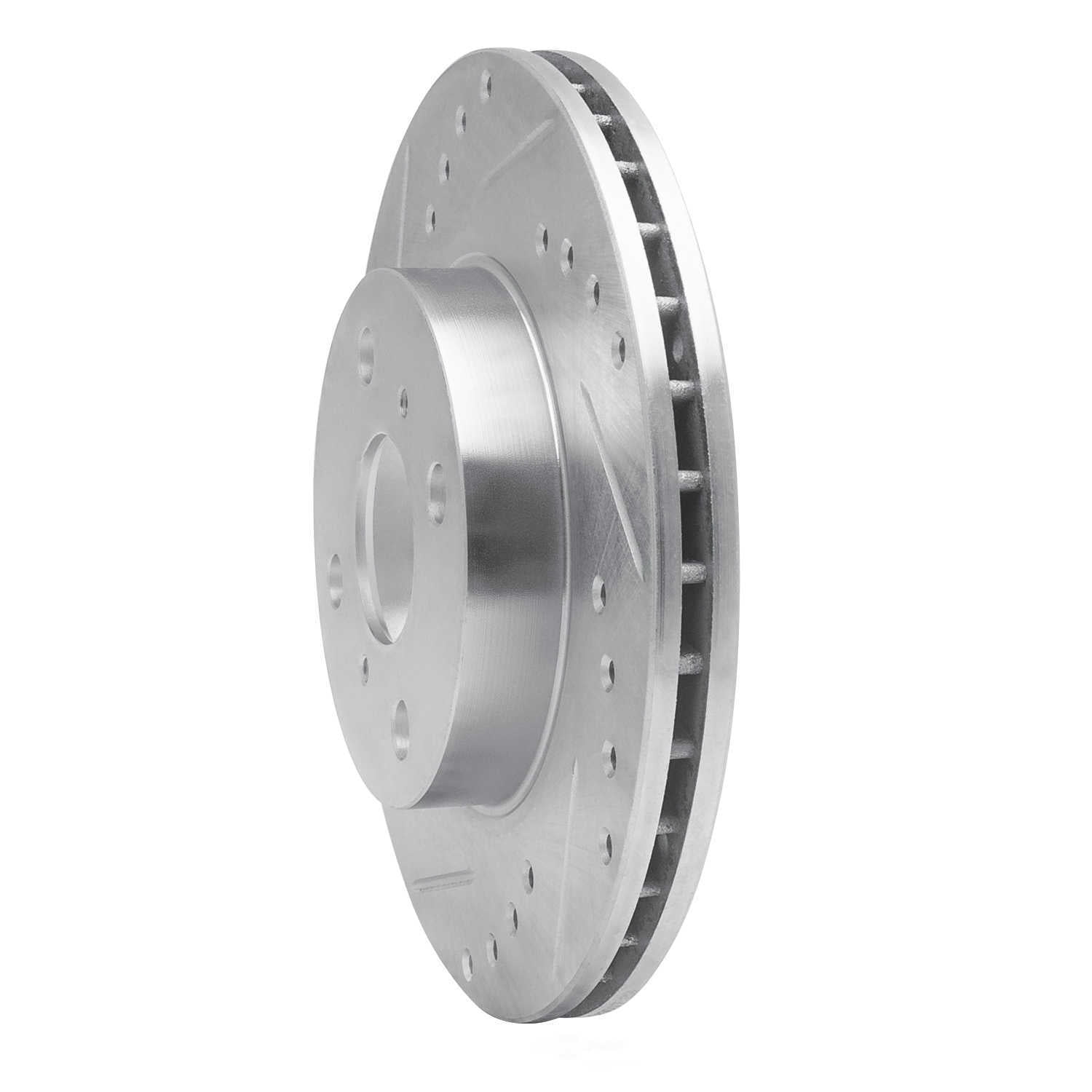 Dynamic Friction Company 631-76056L DFC Brake Rotor - Drilled And Slotted - Silver