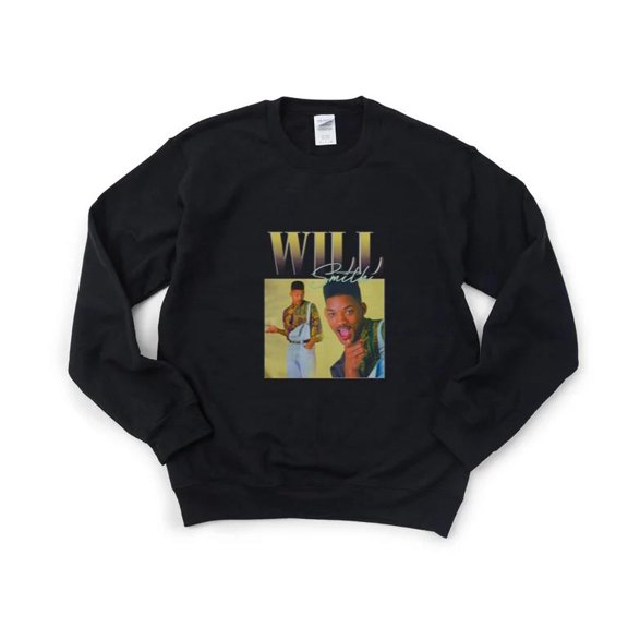 Will Smith Fresh Prince Bel Air Vintage 90s TV Show Actor Rap Retro Fan Sweatshirt, for men & women, up to size 5XL
