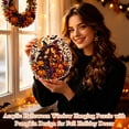 thumbnail image 5 of Autumn Halloween Diamond Art Craft Kit, Double Sided Acrylic Suncatcher with Witch Pumpkin Bat Floral Pattern, 5D Special Shaped Gem Hanging Ornament for Indoor Decor, 5 of 7