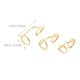 thumbnail image 2 of GAXIRE 3Ud Anillos Ajustables De Cobre Dorado Para De Manicura En Casa, 2 of 8