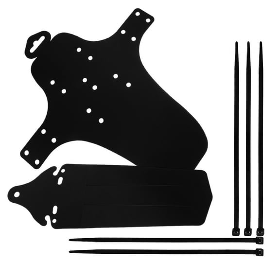 FRCOLOR Black Plastic Bike Mudguards for Cycling Outdoor Activities 1 Set Fits Most Bicycles