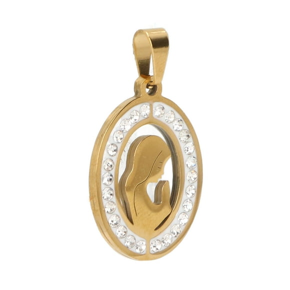 Virgin Pendant, Detachable Fine Workmanship Virgin Mary Jewelry Titanium Steel for Home Golden