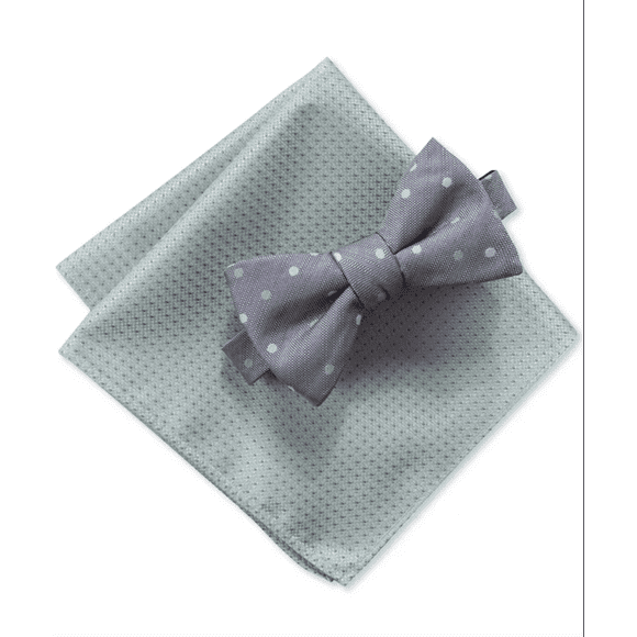 Ryan Seacrest Distinction Ensemble Palmer 2 Pcs. Nœud Papillon à Pois Pré-Noué & Poche Carrée