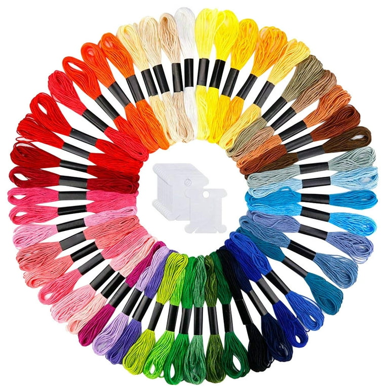 Embroidery Floss 50 Pcs Rainbow Color Embroidery Thread Cross Stitch Floss