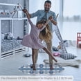 thumbnail image 3 of Large Round Floor Mat Round Rugs Nordic Abstract Floral Pattern Carpet Non-Slip Soft Yoga Kid's Play Pet Floor Mat for Bedroom Study Room Living Room Kitchen, 3.3-Feet, 3 of 7