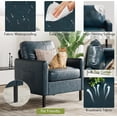 thumbnail image 5 of LAZZO Accent Chair, Faux Leather Upholstered Armchair for Living Room, Bedroom and Apartment, Blue, 5 of 9
