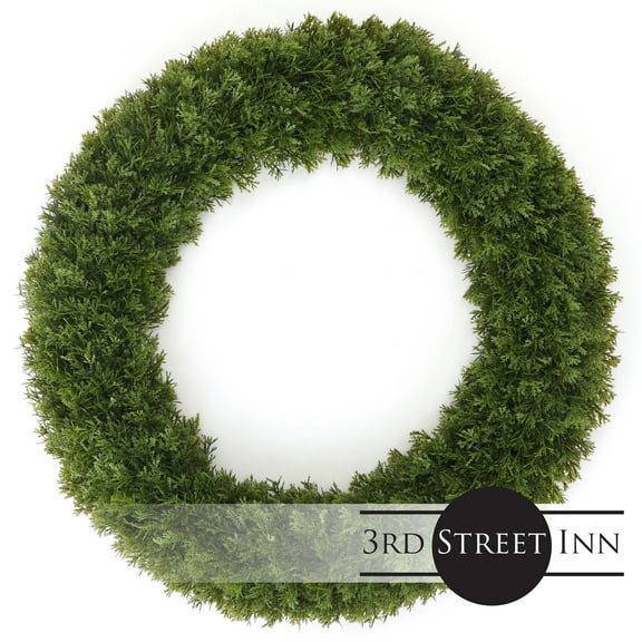 3rd Street Inn 20.5" Indoor/Outdoor Cypress Wreath (XL)