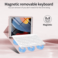 thumbnail image 5 of KVTVOU Keyboard Case for iPad 9th Generation 2021 /iPad 8th Generation 2020 / iPad 7th Gen 2019 with Pencil Holder Stand Folio Detachable Wireless Keyboard Cover, Pink, 5 of 9