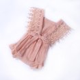 thumbnail image 1 of FOCUSNORM Infant New Born Girls Pure Romper with Ruffled Sleeves Big Bow, 1 of 8