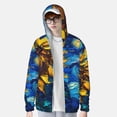 thumbnail image 2 of Balery Sunflower Starry Night Vibes Sudadera ligera de manga larga con capucha y protección solar UPF 50+ para hombre y mujer, ideal para pesca y running-X-Large, 2 of 7
