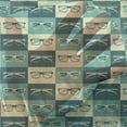 thumbnail image 3 of Indie Tulle Curtains with Rod Pocket, Pattern with Eyeglasses in Vintage Style Hipster Cool Design Modern, Sheer Drape for Wedding Party 2 Panels, 7 Sizes, Petrol Blue Turquoise, by Ambesonne, 3 of 3