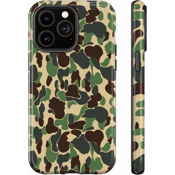 Case for iPhone 14 Pro Max,Green Camouflage camo Phone Case for Girl Women Boy Men,Hybrid Durable Shockproof Soft Silicone Cover