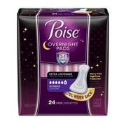 Poise Overnight Women's Ultimate - Extra Coverage Postpartum Incontinence Pads, 24 Count