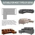 thumbnail image 3 of CHOK Housse Imperméable pour Canapé, Housses pour Sofa en L, Housse de Chaise Longue, Protège-Meubles Réversible, Housse pour Chien, Chat, Animaux de Compagnie, Enfants, Moyen, Gris Foncé, 3 of 9