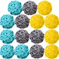 thumbnail image 1 of Bola de ratán, 15 piezas de bolas de mimbre de 2 pulgadas, bolas decorativas, rellenos de jarrón, azul claro + gris + amarillo-azul claro + gris + amarillo- oso de fresa Electrónica, 1 of 5