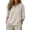 196#Beige, variant on 2026 Cotton Linen Tops for Women,Summer V Neck 3/4 Sleeve Blouses,Gauzy Beach Top Plain Loose Boho Tunics Vermilion L