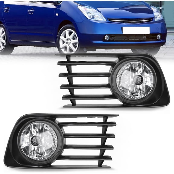 Nilight Fog Lights Assembly Compatible with 2004 2005 2006 2007 2008 2009 Toyota Prius Fog Lamp Replacement Clear Lens Driver and Passenger Side
