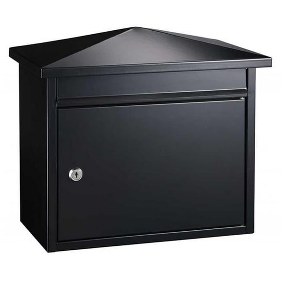 Summit Locking Wall Mount Mailbox, Black