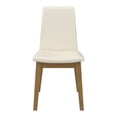 thumbnail image 4 of Weston Home Alta Wood Finish White Vegan Leather Dining Chair, Set of 2, Oak Wash, 4 of 8