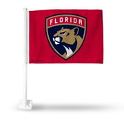 Rico Industries Florida Hockey Double Sided Car Flag - 16" x 19" - Strong Pole that Hooks Onto Car/Truck/Automobile