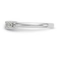 thumbnail image 3 of Solid 14K White Gold Five Stone Diamond Wedding Band Ring Size 7.5 (.25 cttw.), 3 of 8