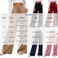 thumbnail image 4 of Byworldtasic Women's Flowy Pleated Trousers Elastic Waist Loose Fit Palazzo Business Casual Lounge Pants with Pockets, 4 of 7