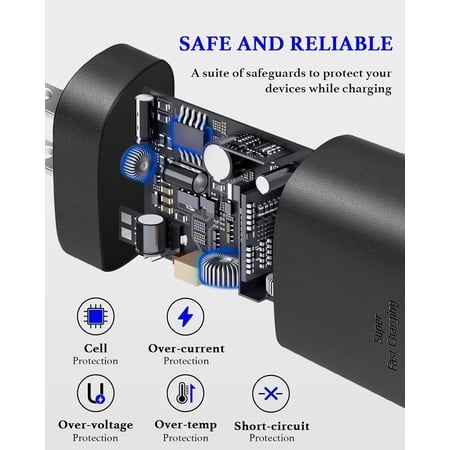 YILOSF-25W Type C Charger Fast Charging 10 ft USB C Charger Block & Android Phone Chargers Cord 10 Foot for Galaxy S25 Ultra/S25/S25+/S24 Ultra/S24/S24+/S23/S22 Ultra