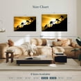 thumbnail image 4 of Elephant Stock Climbing Teamwork Wall Art - Horizontal Canvas Wall Art - Living Room Wall Decor - Sports Canvas - Black And Orange Decor - 39" x 26", 4 of 8
