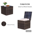 thumbnail image 6 of Olurrisa Outdoor Storage Box with Hinged Lid - 25.5" Brown PE Wicker Deck Box, Weather-Resistant Design for Patio Furniture Cushions & Pool Toys, 6 of 11