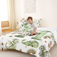 thumbnail image 4 of Castle Fairy Dragon Letter M Full Size Comforter Sets 3 Pieces for Child,Cute Rainbow Animal Bedding Sets, 4 of 6