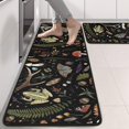 thumbnail image 2 of Kitchen Rugs Sets Of 2,Colorful Mushroom Sketch Light Pattern Anti Fatigue Kitchen Mat Rugs Non Slip Washable,Decorative Kitchen Floor Mats for Kitchen,Sink,Laundry,17"x47"+17"x47", 2 of 5