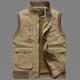 thumbnail image 4 of Primavera otoño hombres Casual Cargo chaleco chaquetas abrigo para hombre a prueba de viento sin mangas prendas de vestir exteriores chaleco para exteriores masculino de gran tamaño Q20, 4 of 5