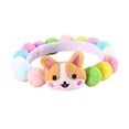 thumbnail image 1 of CSChome Pet Collar Pet Collar Cartoon Soft Cute Adjustable Woolen Thread Fur Ball Dog Collar, 1 of 7