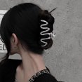 thumbnail image 3 of CSChome Hair Claw French Style Hair Claw Crossing Spring Design Tight Irregular Wave Shape Large Hair Clip Hair Accessories Hair Claw, 3 of 7