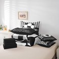 thumbnail image 4 of Erosebridal Soccer 7 Piece Bedding Set Twin Size Football Pattern Comforter Set with Sheets for Teens Twin Black and White Squares Bed in a Bag Ball Game Bed Set, 4 of 5