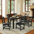 thumbnail image 6 of Dycanpo Patio Dining Chairs Set of 6, Weather Resistant Outdoor Chairs, HDPS - Black, 6 of 6