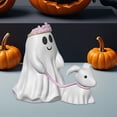 thumbnail image 2 of Del Hecha A Mano Resina Halloween Con Perro Que Camina Fantasma, 2 of 9