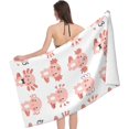 thumbnail image 3 of Yibo Cute Axolotl Theme Towel Quick Dry Ultra Absorbent Towel Lightweight Shower Towel for Bathroom Outdoor Swimming, 3 of 9