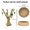 thumbnail image 2 of WQIANG Pet Rabbit Toy Tree Bunny Fun Chew Toy Rattan Grass Scratcher Play Carrot Toy for Small Animal, 2 of 6