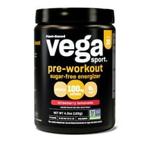 Vega Sport®, Sugar-Free Pre-Workout Energizer, Strawberry Lemonade, 4.3 oz (122 g)