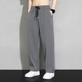 thumbnail image 2 of NOLDARES Sweatpants for Men Fleece Open Bottom Wide Leg Casual Baggy Pants Fashion Elastic Waisted Drawstring Workout Joggers with Pockets(Dark Gray,3XL), 2 of 6