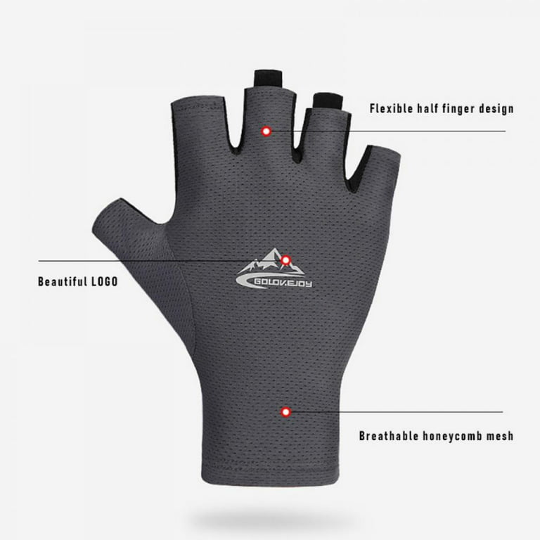 Stubby UV Fishing Gloves Sun Protection Fingerless Glove Men Women UPF 50+  SPF for Kayaking,Paddling,Canoeing,Rowing,Driving